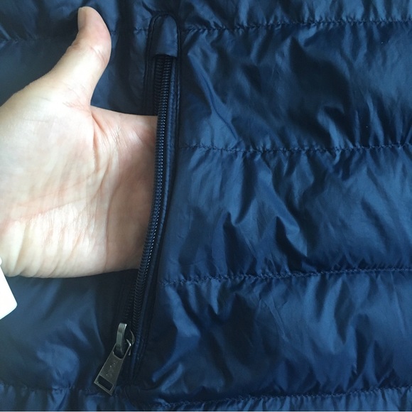 MEN’S Polo Ralph Lauren Navy Puffer Jacket size Medium 55% white duck do… - Picture 5 of 11